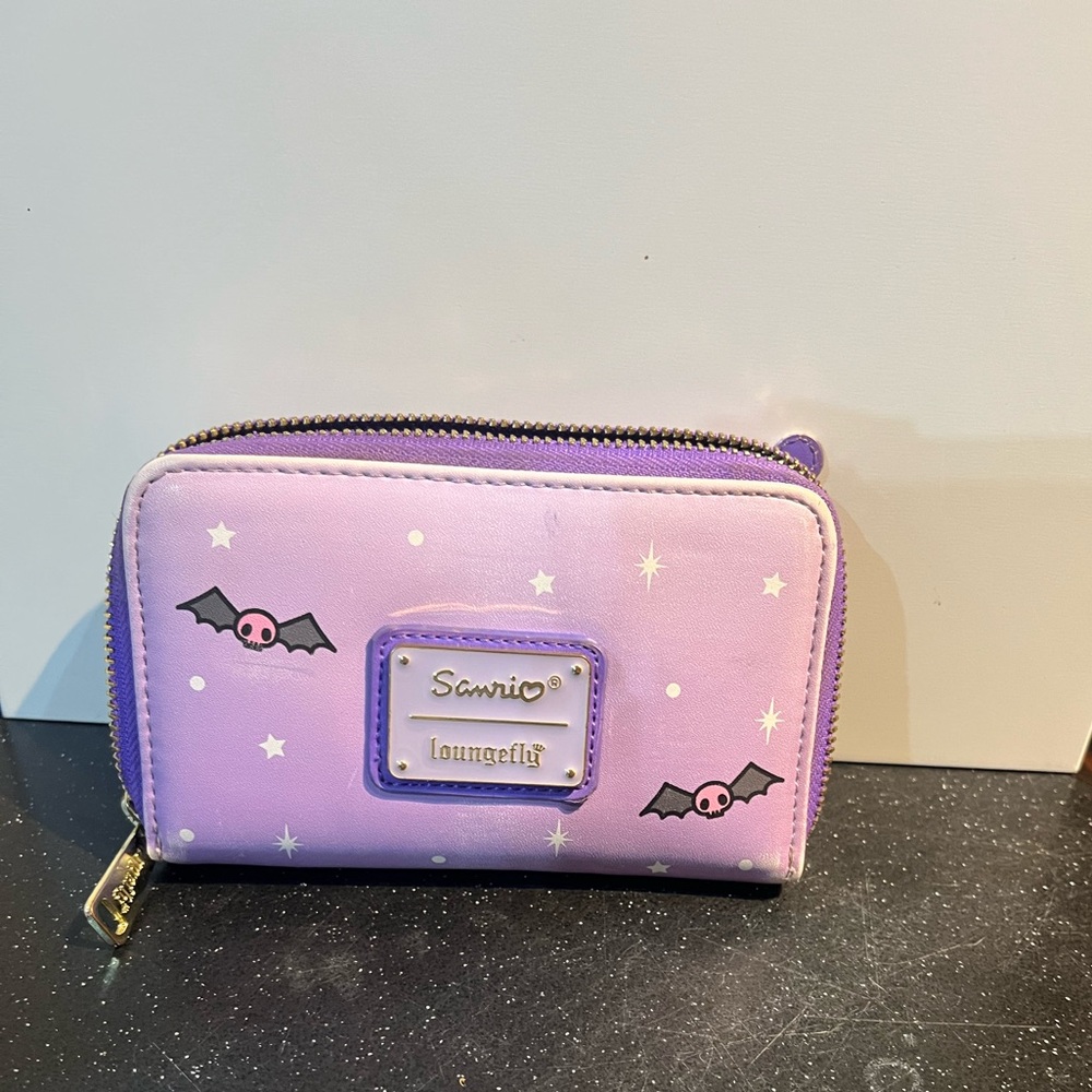 Sanrio Loungefly Lavender Wallet with Bat and Star Design